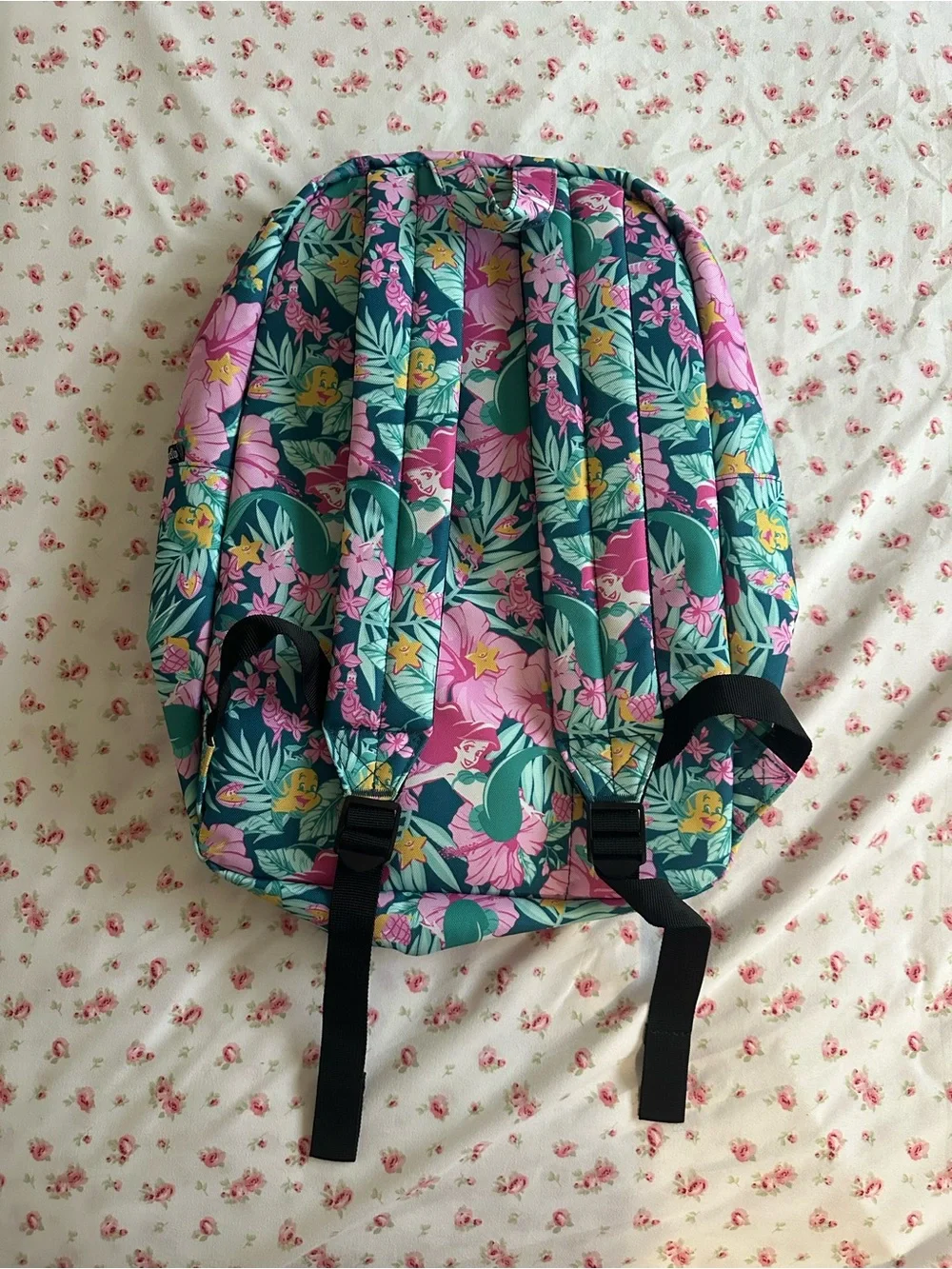 Never Used Disney Loungefly Backpack Bag - Ariel And Flounder Hibiscus